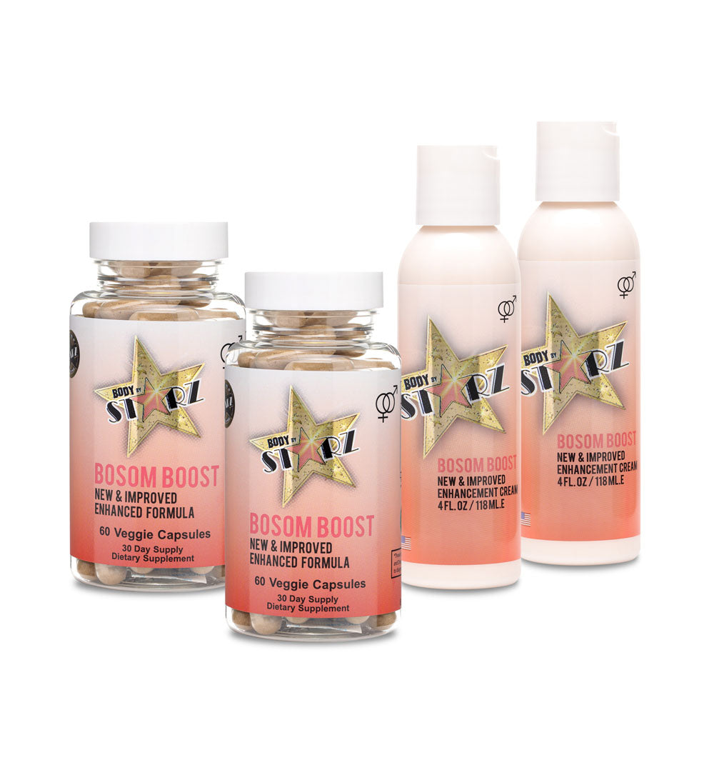 Bosom Boost 2-Capsule Bottle and 2-Cream Bundle