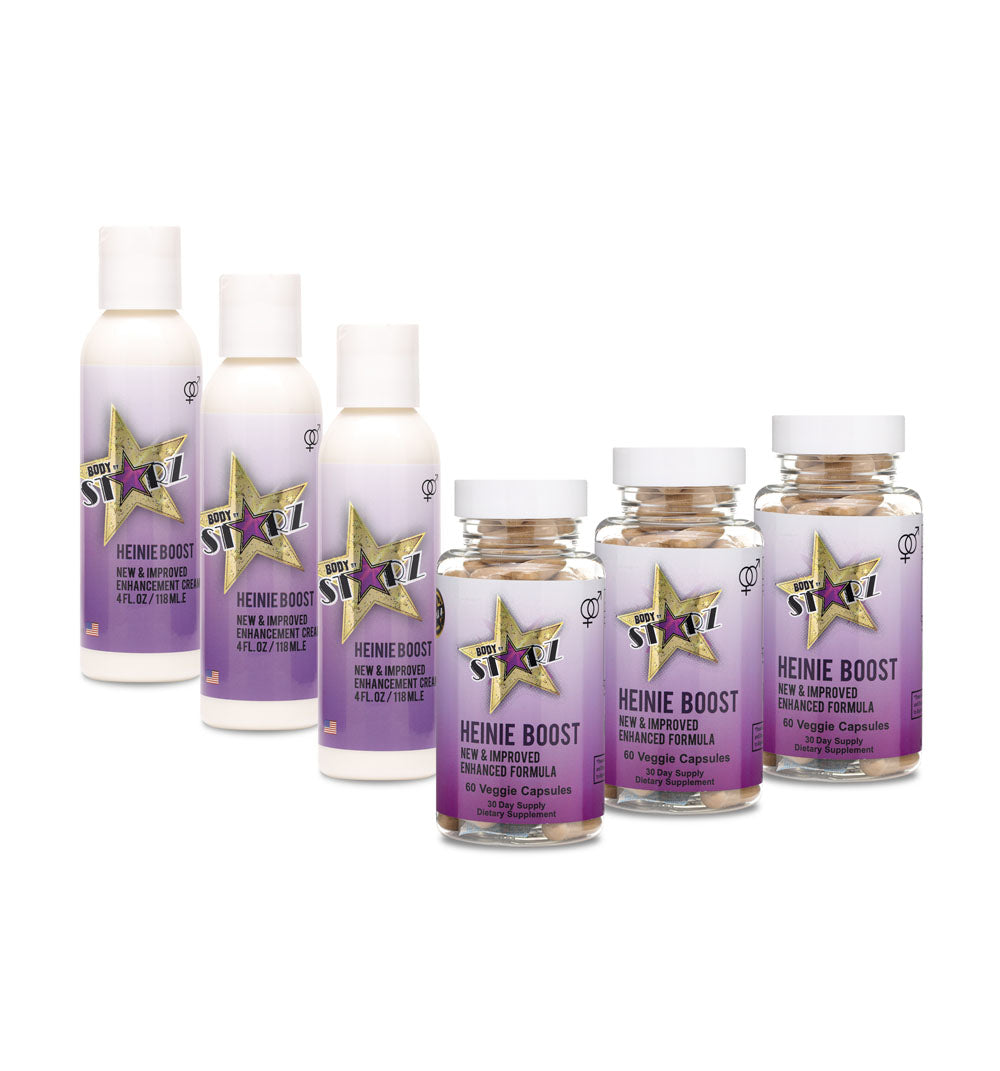 Heinie Boost 3-Capsule Bottle and 3-Cream Bundle